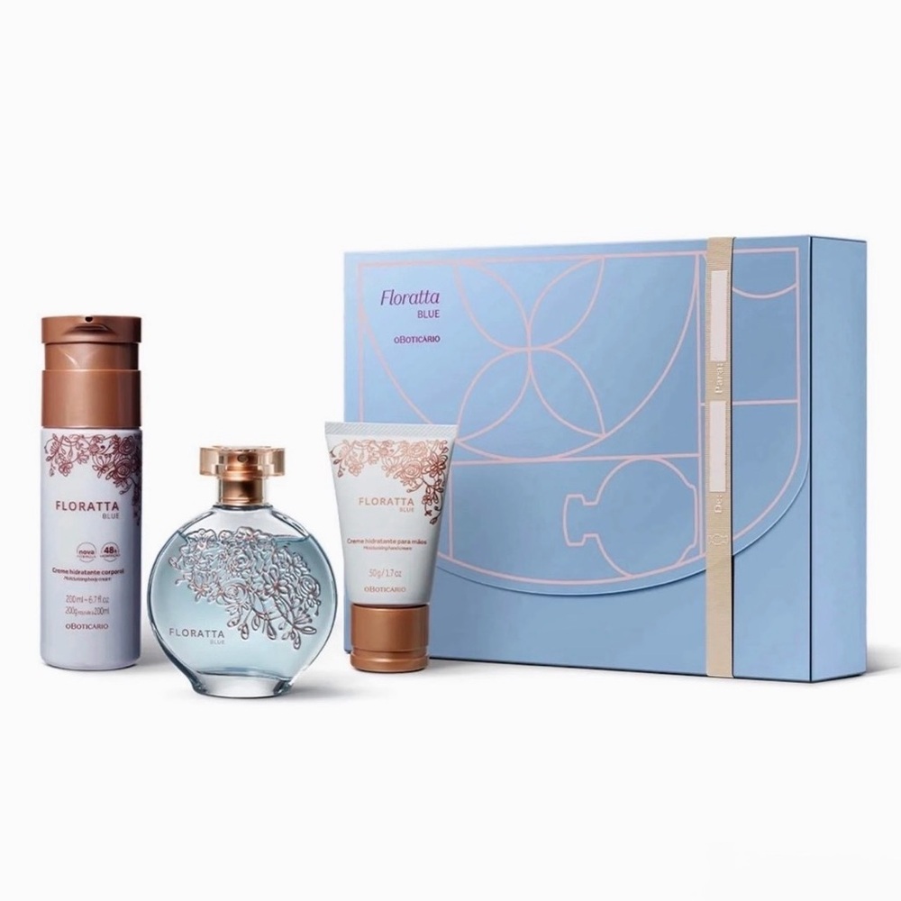 Floratta Blue O Boticario Bundle Perfume Body & Hand Cream + Gift Box New Sealed